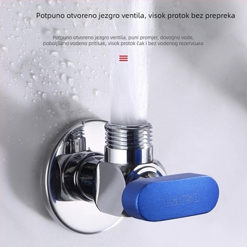 Uglovni ventil, 304 nehrđajući čelik, okretna ugradnja, za sustav tople vode, neto težina 150 g