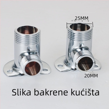 Tuš adapter s bakrenim tijelom za skrivenu i otvorenu instalaciju – moderni minimalistički stil