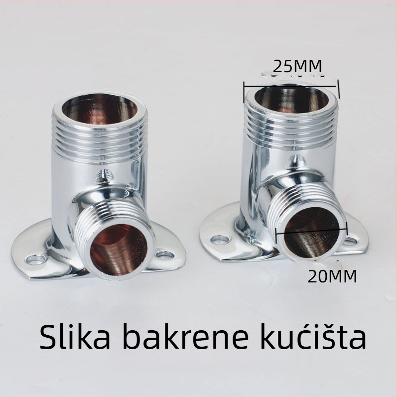 Tuš adapter s bakrenim tijelom za skrivenu i otvorenu instalaciju – moderni minimalistički stil