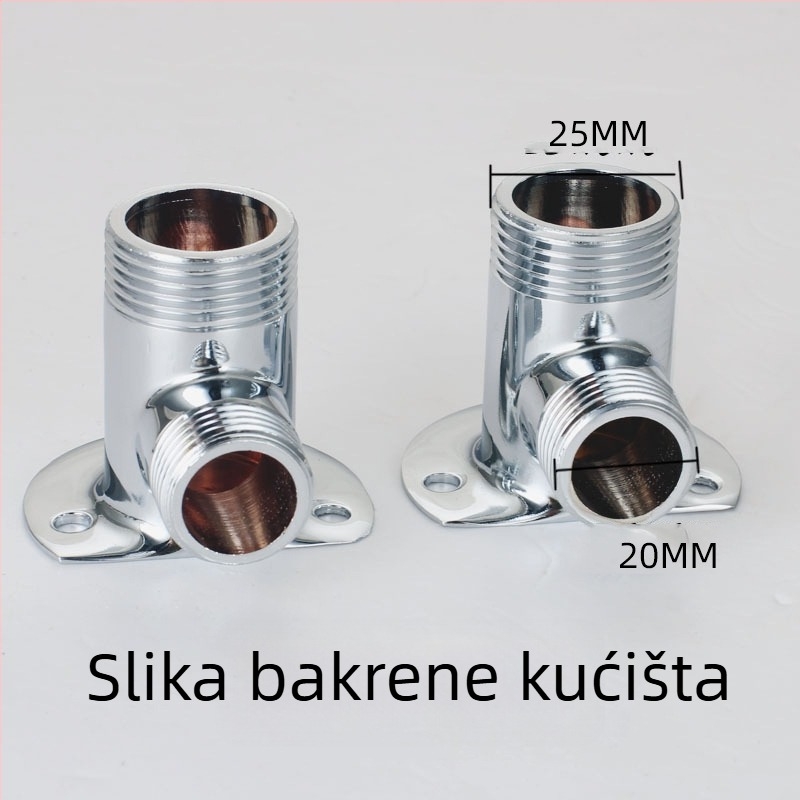 Tuš adapter s bakrenim tijelom za skrivenu i otvorenu instalaciju – moderni minimalistički stil