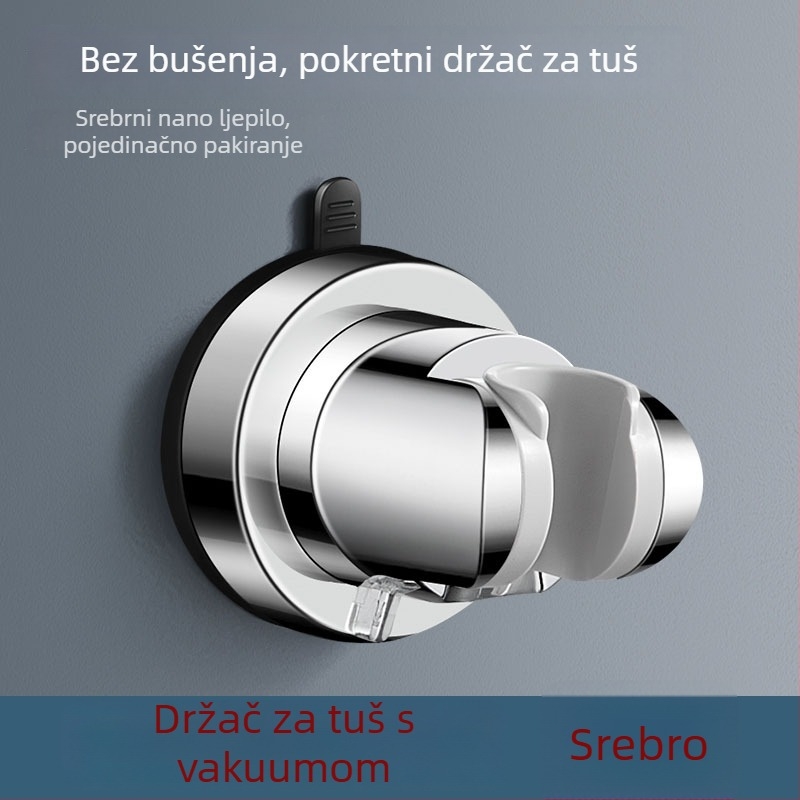 Držač za tuš s usisnom čašom, univerzalni, montaža ljepilom, LR-XP02, ABS