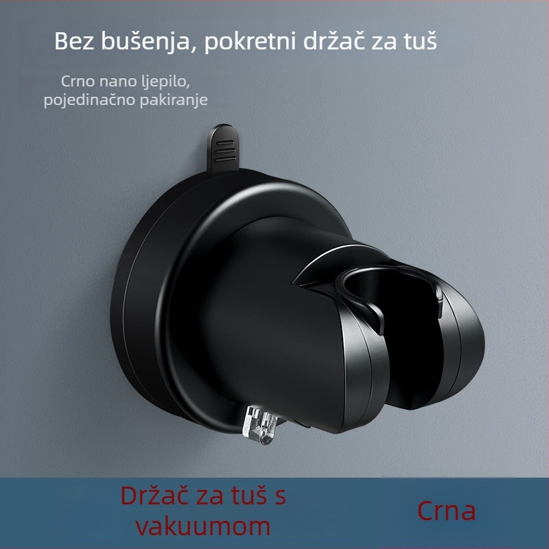Držač za tuš s usisnom čašom, univerzalni, montaža ljepilom, LR-XP02, ABS