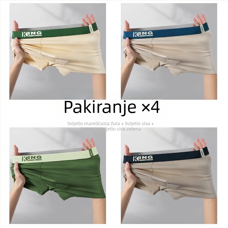 Muške pamuk bokserice – prozračne, antibakterijske, srednji pojas, prepona podstava od viskoze