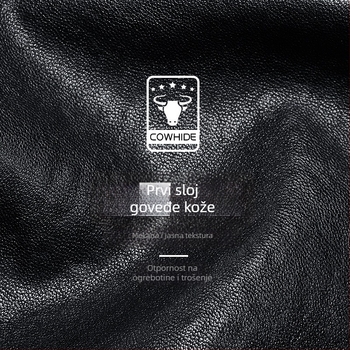 Muška crossbody torba od prave kože, gornji sloj teleće kože, vodootporna, ulični stil