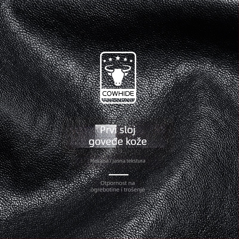 Muška crossbody torba od prave kože, gornji sloj teleće kože, vodootporna, ulični stil