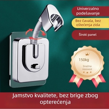 ABS držač za tuš, montaža bez bušenja, elektroplakirani završetak, model LJ-WXZJ001, izlaz vode: miješani tip