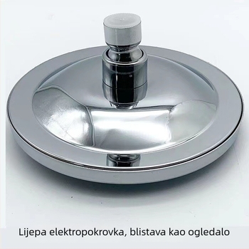 Nerđajući čelična glava tuša s gornjim raspršivanjem, kišni način, velike otvore za sprječavanje začepljenja vode, navojni priključak, maksimalna temperatura 100°C, 1.0 MPa
