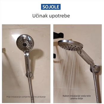 Regulator kuta tuša, 135° zavoj, cinkov spoj, elektroplatiranje, okretni spoj, kontrola temperature