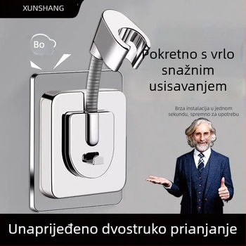 Držač tuš glave, bez bušenja, ABS materijal, univerzalni četveropunktni interfejs
