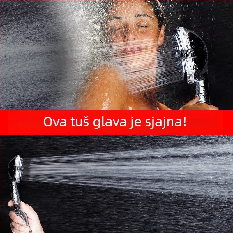 Set tuš glava od bakra, kišna funkcija, spiralna instalacija, model THS01, nominalni tlak 1,2 MP