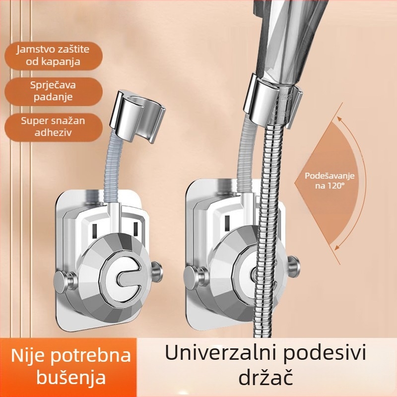 Držač za tuš glavu s postoljem (bez bušenja; ABS materijal; moderni minimalistički stil)