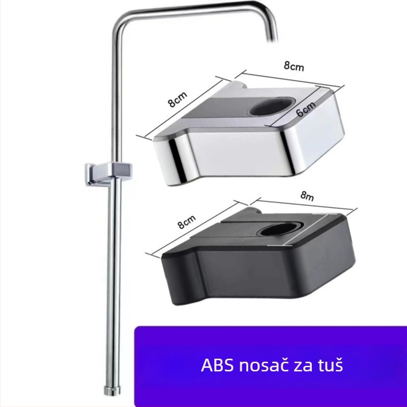 Zidni nosač za tuš s podesivim uzimanjem šipke, ABS, WATERMARK certifikat, Novi kineski stil