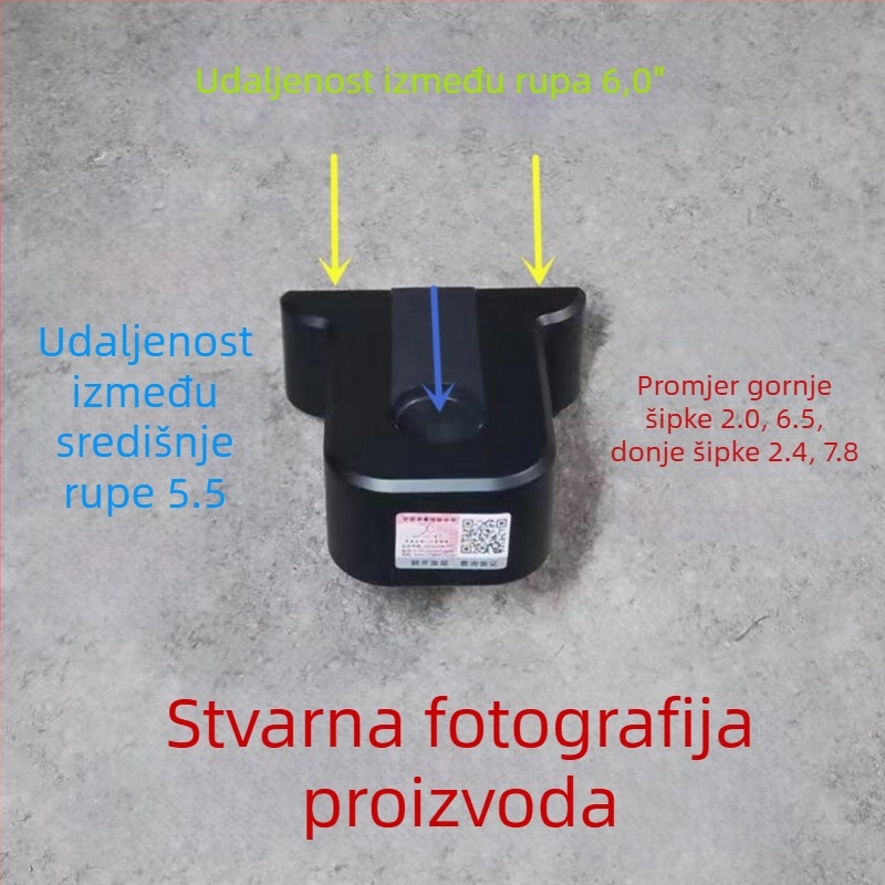 Zidni nosač za tuš s podesivim uzimanjem šipke, ABS, WATERMARK certifikat, Novi kineski stil