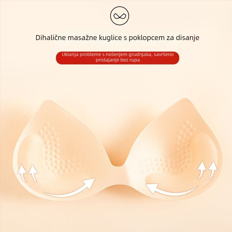 Termalna vest s vlastitim zagrijavanjem, mekani unutarnji dio, V-dekolte s čipkom, flis podstava, dvostruki sloj