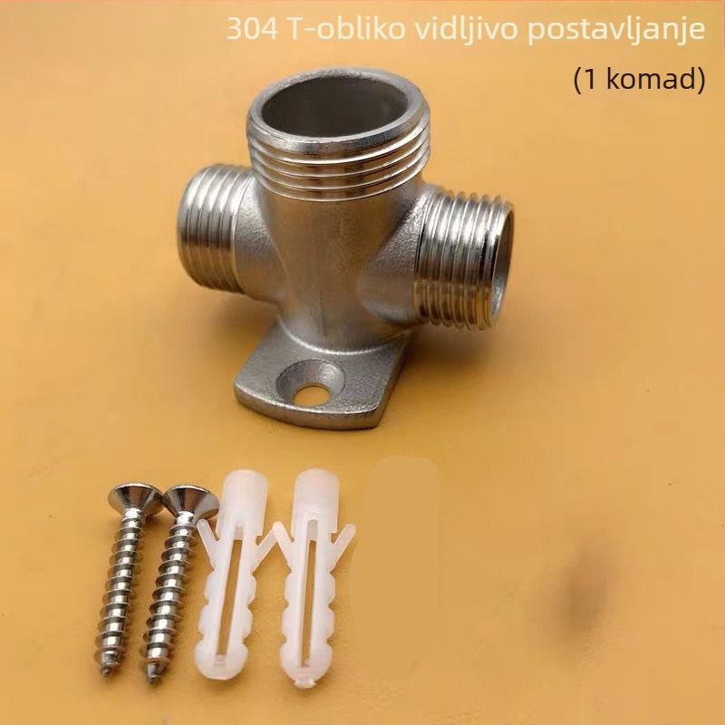 Površinski montirana osnova za tuš adapter | 304 nehrđajući čelik | moderan minimalistički stil | prilagodljivo