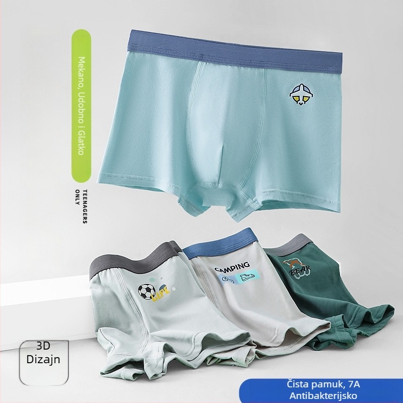 Gaćice za dječake – pamuk, 90–95% pamuka, za uzrast 8+ godina