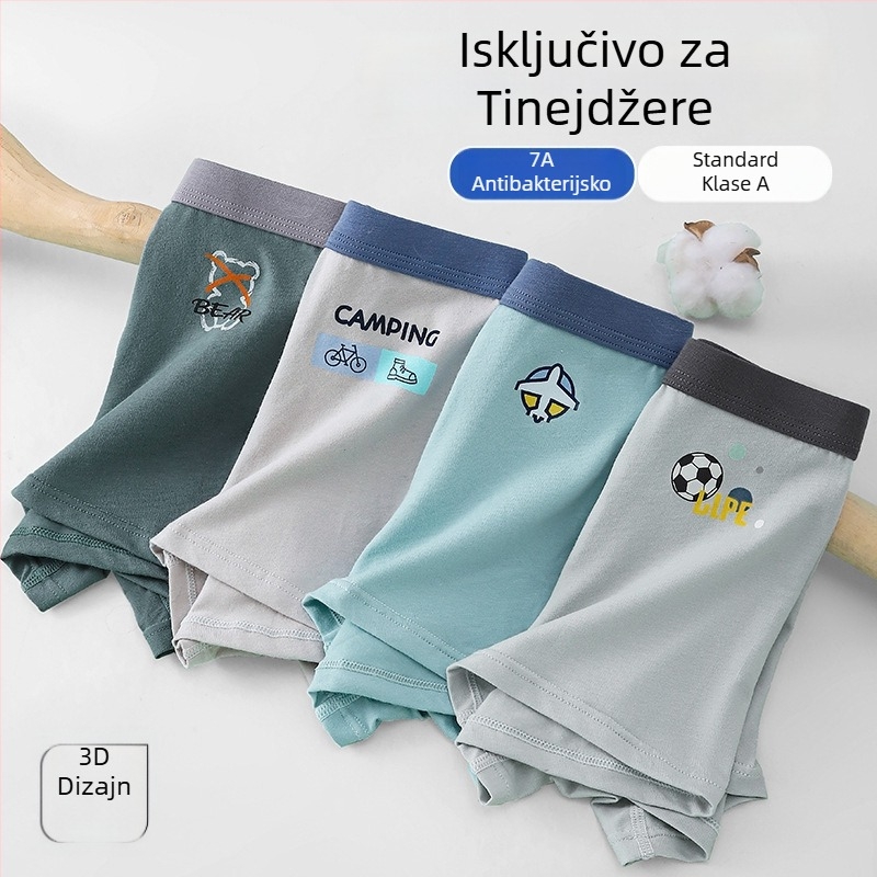 Gaćice za dječake – pamuk, 90–95% pamuka, za uzrast 8+ godina