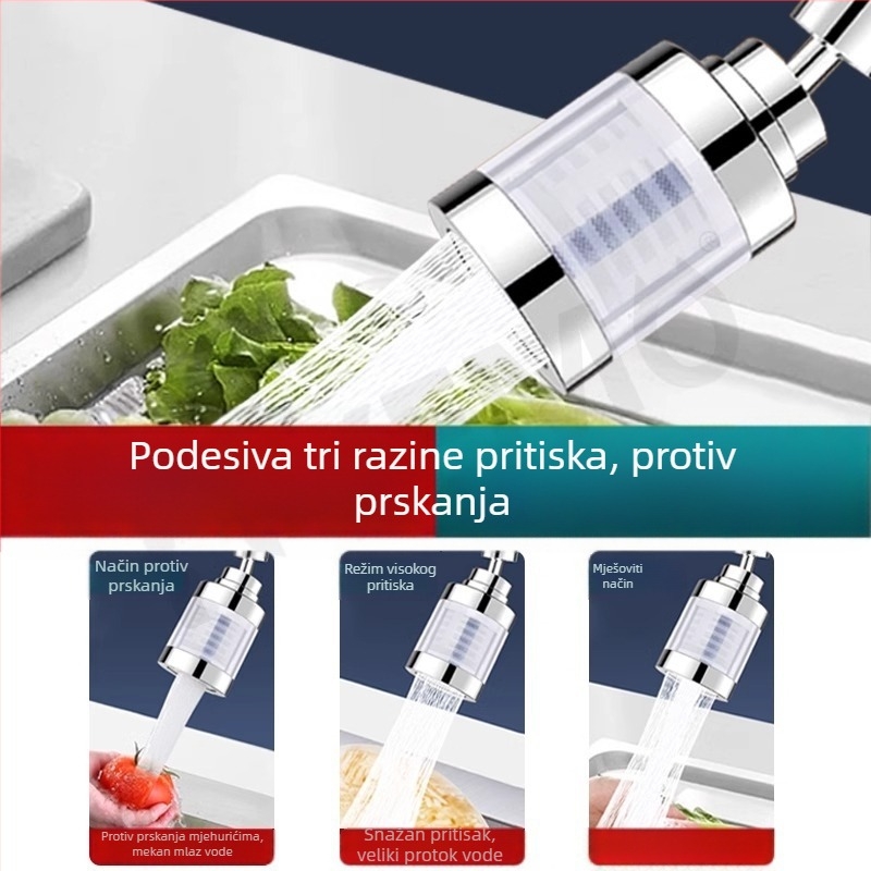 Filter za slavinu kuhinje s produženjem, zaštita od prskanja, model B91, djelomično bakreni, vodeni premaz, univerzalna instalacija