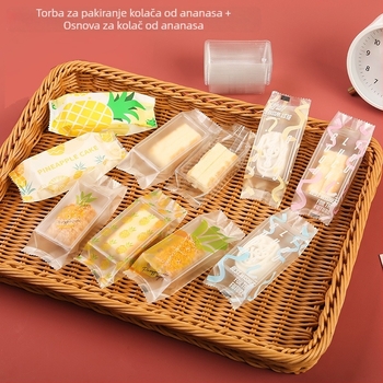 Torba za pakiranje ananas keksa, gravurni otisak, kompozitni materijal, samo-zatvaranje ili strojno zatvaranje