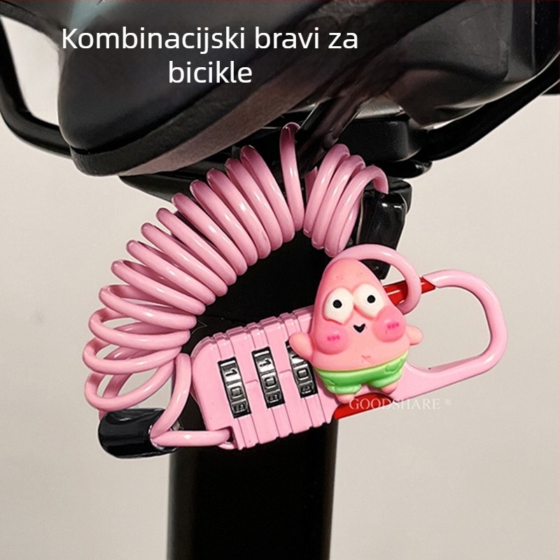 Brava s kodom za planinski bicikl – zaštita od krađe i sladak karikaturni dizajn, šifra proizvoda Cr+10