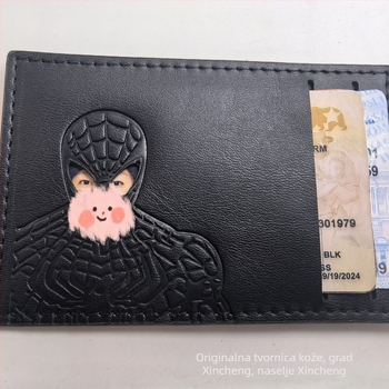 Unisex novčanik za kartice s motivom lika, crtić stil, PU materijal, sklopiv