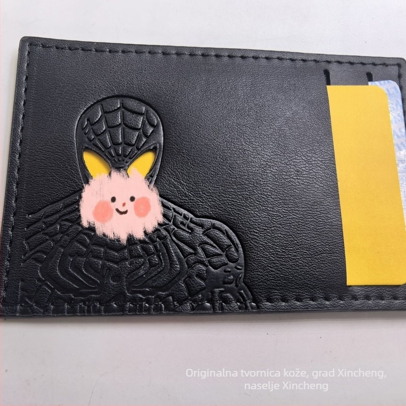 Unisex novčanik za kartice s motivom lika, crtić stil, PU materijal, sklopiv