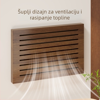 Drveni dekorativni poklop za niski napon kutiju, bez bušenja, s drvenim okvirom, za elektrometar i kutiju za kabel, moderan minimalistički stil