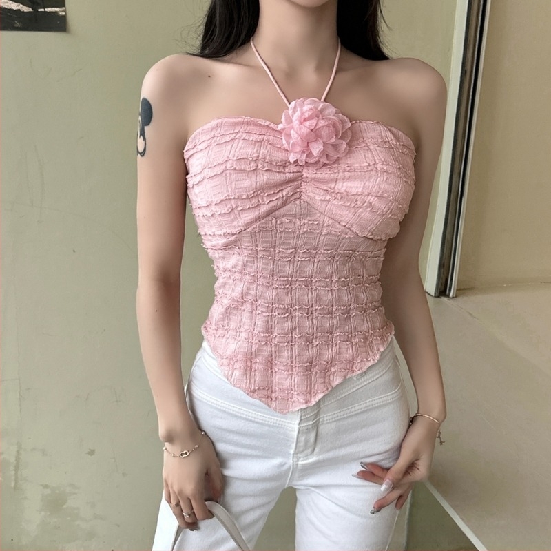 Najlonski top bez rukava s vezicom oko vrata i jastučićem za prsa, puna pokrivenost košarica