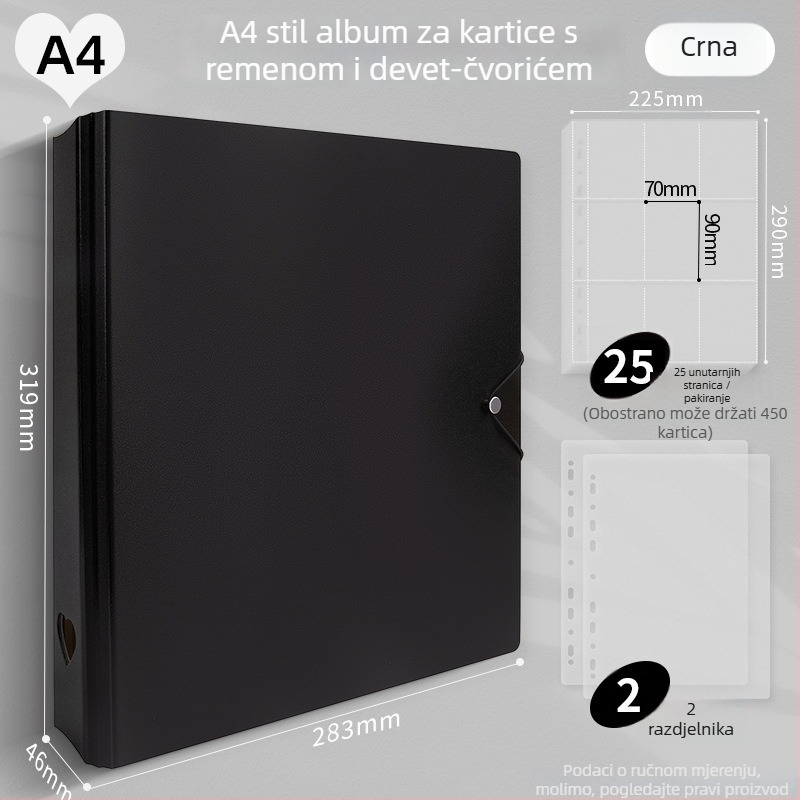 Fotoalbum s odvojivim listovima za djecu, PP korica, tiskano logo, mogućnost prilagodbe obrade