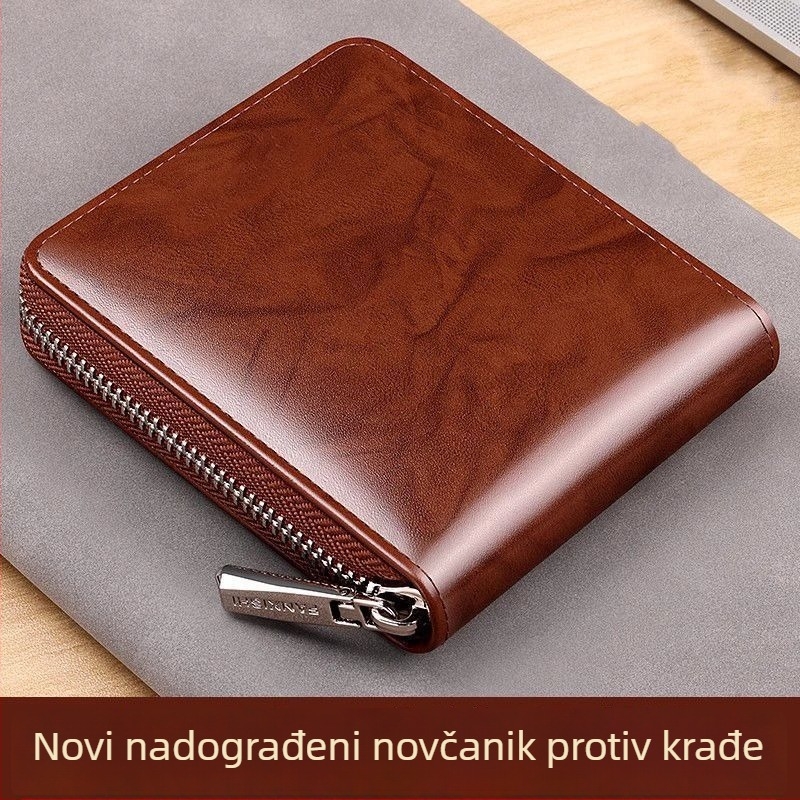 Muški novčanik - PU materijal, velika kapaciteta, držač vozačke dozvole, retro višefunkcionalni stil, proljeće 2025