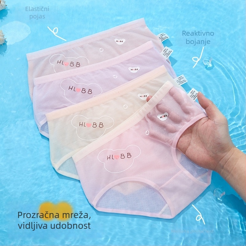 Dječje gaćice za djevojčice od modala 95%, antibakterijska zona prepona (7a), bez šavova u preponi, za djecu 3–8 godina, jesen 2024
