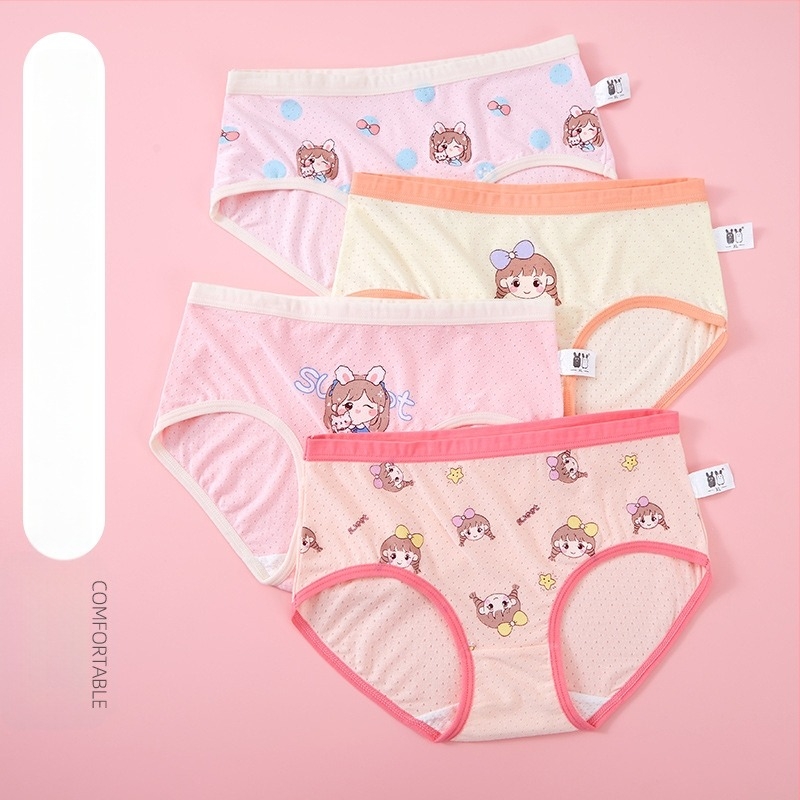 Dječje gaćice za djevojčice od modala 95%, antibakterijska zona prepona (7a), bez šavova u preponi, za djecu 3–8 godina, jesen 2024