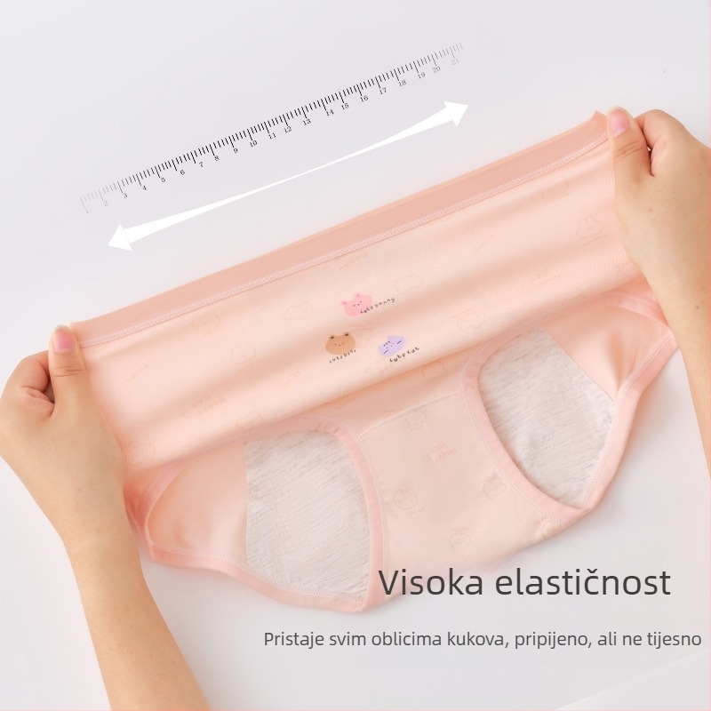 Dječje gaćice za djevojčice – mješavina pamuka, 47,5% pamuk, razina A sigurnost, protiv bočnog curenja, proljeće 2025