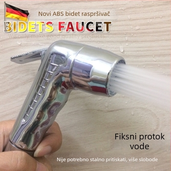 Ručni bidet sprej, ABS plastika, model bez pritiska, mlaz vode u kišnom stilu, jednostavna ugradnja, elektroplakirani završetak