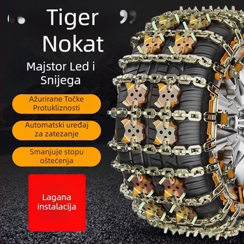 Tiger Claw Field Chain snježni lanac za sva vozila, čelik, pogodan za gume 165–275 mm, težina 2000 g