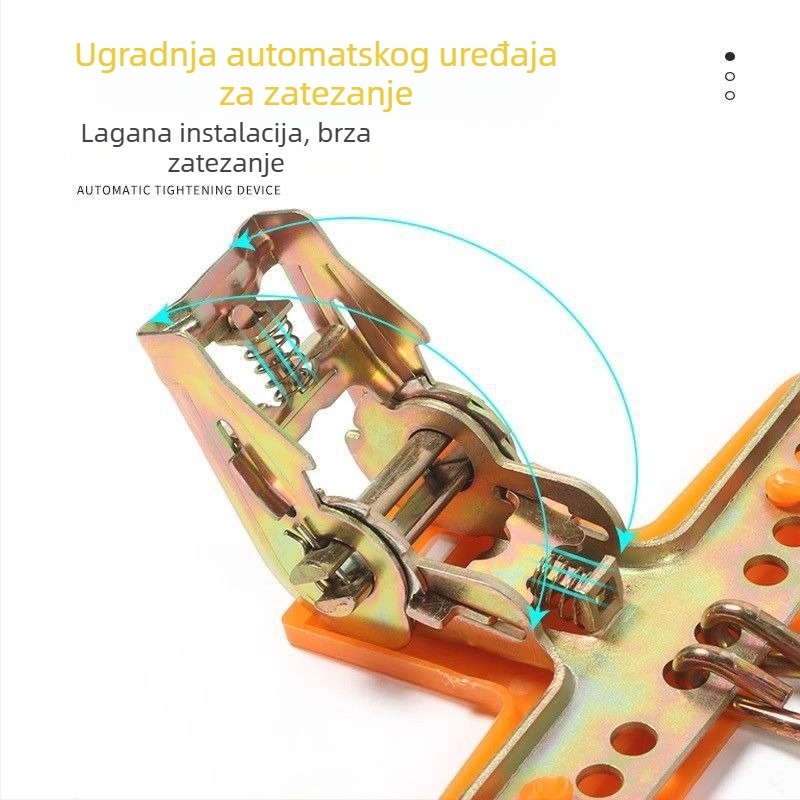 Tiger Claw Field Chain snježni lanac za sva vozila, čelik, pogodan za gume 165–275 mm, težina 2000 g