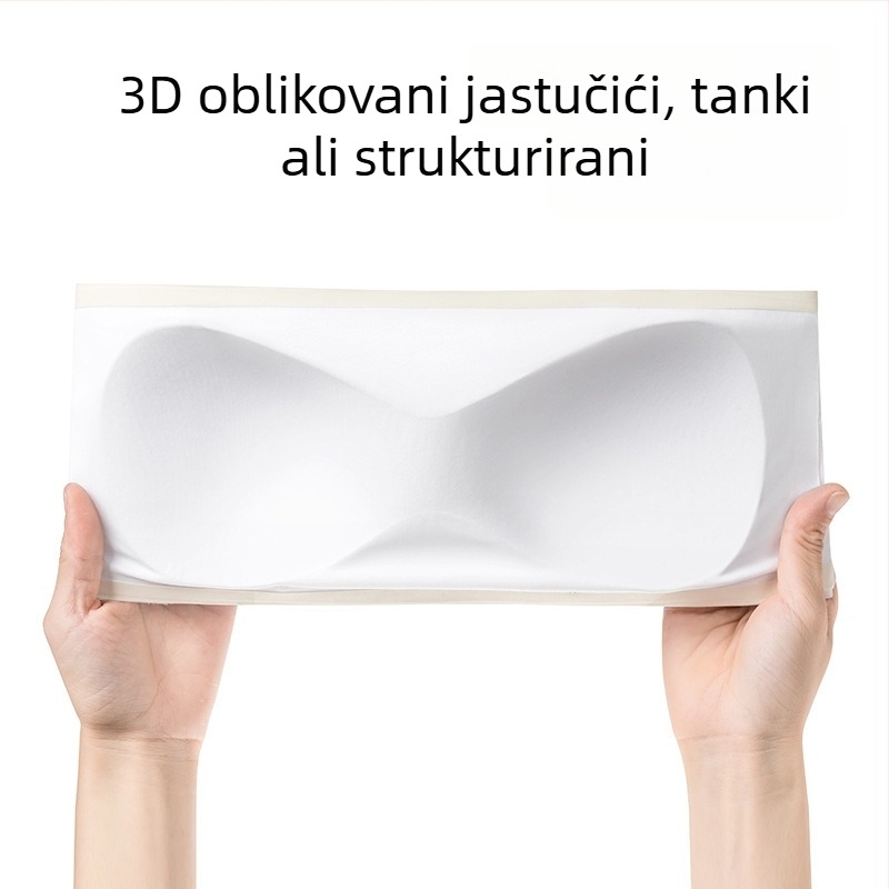 Bez naramenica grudnjak, bez šavova, s punim košem — Ice Silk/Nylon, puna šalice, tanko oblikovana čašica, ljeto 2024