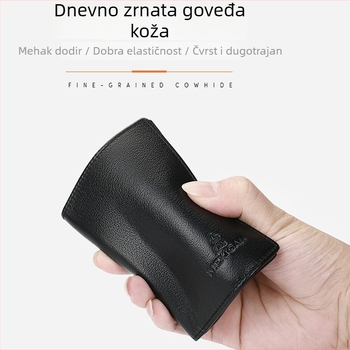 Muški kožni držač kartica – Scarecrow gradski minimalistički stil, džep za ID karticu