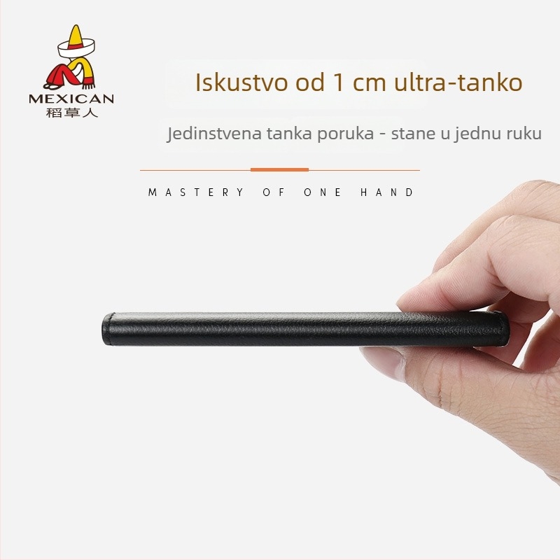 Muški novčanik od PU kože, 1 preklop, gradski minimalistički stil, vertikalni dizajn, pretinci za kartice i klip za novac, svakodnevna upotreba