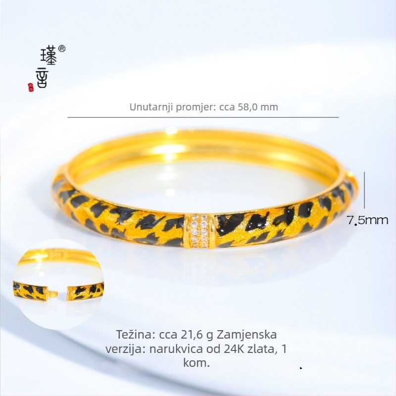 Bakrena narukvica, elektroplatiranje, vintage stil, literarno retro, brend Jinyan