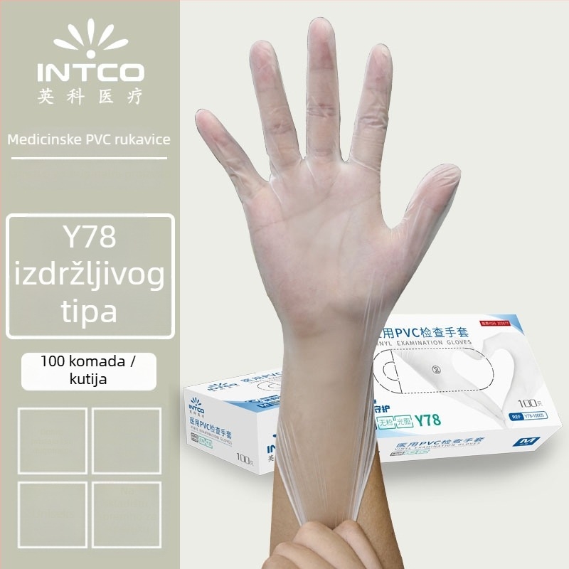 Yingke PVC jednokratne rukavice za prehrambenu obradu i svakodnevnu higijenu – prehrambena klasa, odobrenje Wanhuai stroja br. 20200001