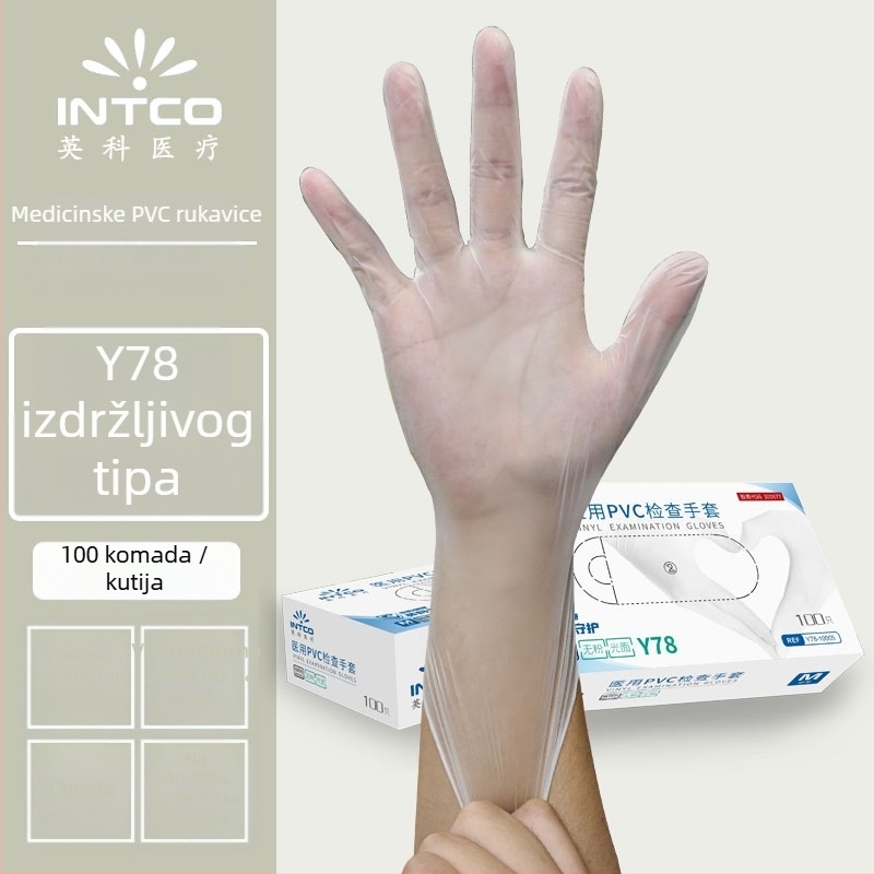 Yingke PVC jednokratne rukavice za prehrambenu obradu i svakodnevnu higijenu – prehrambena klasa, odobrenje Wanhuai stroja br. 20200001