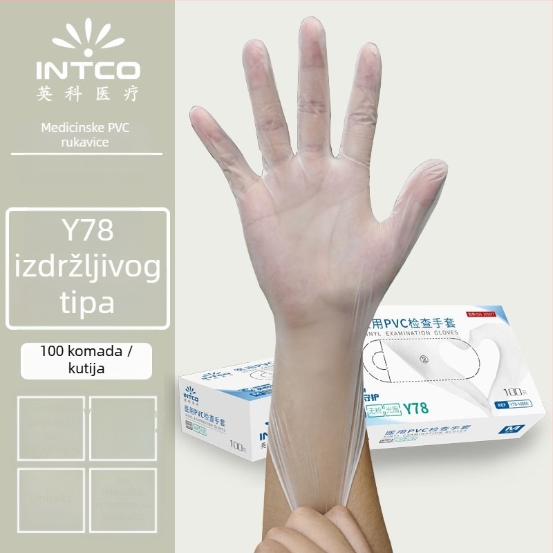 Yingke PVC jednokratne rukavice za prehrambenu obradu i svakodnevnu higijenu – prehrambena klasa, odobrenje Wanhuai stroja br. 20200001