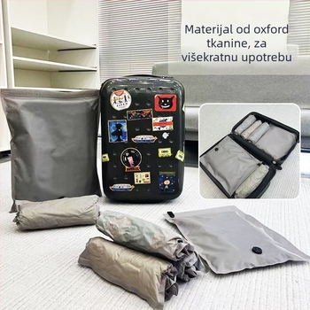Vakumska kompresijska torba za skladištenje, Oxford tkanina, sklopa se, japanskog stila, za donje rublje, za spavaću sobu/ormar/ladicu