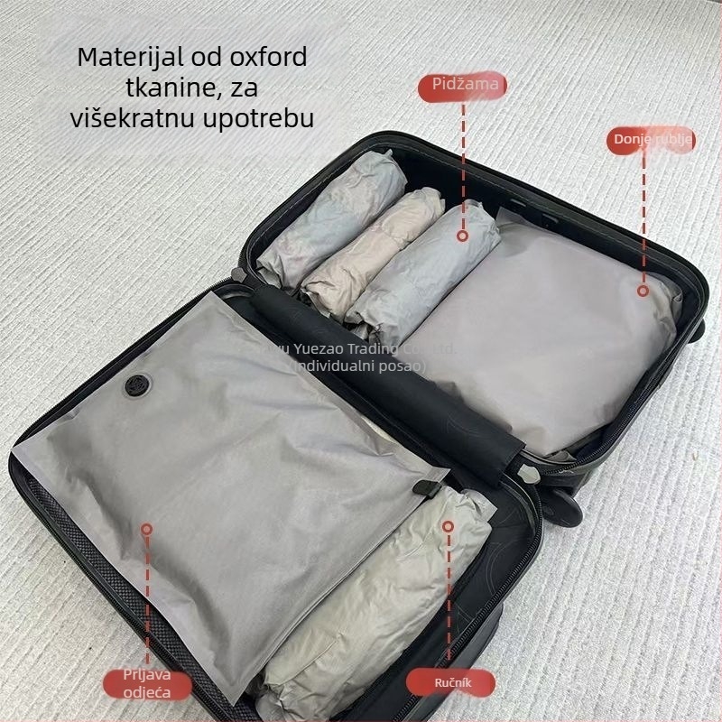 Vakumska kompresijska torba za skladištenje, Oxford tkanina, sklopa se, japanskog stila, za donje rublje, za spavaću sobu/ormar/ladicu