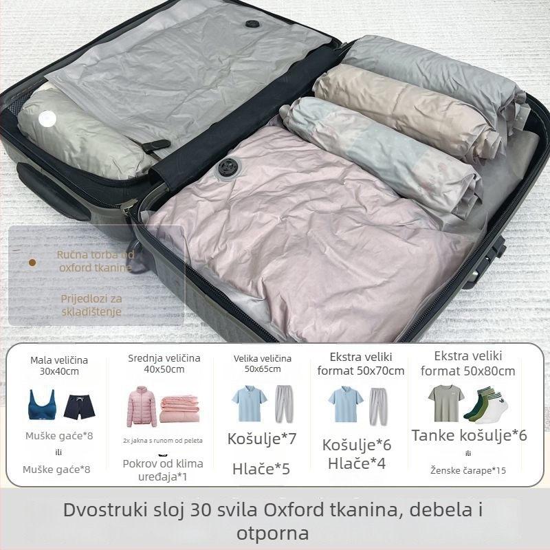 Vakumska kompresijska torba za skladištenje, Oxford tkanina, sklopa se, japanskog stila, za donje rublje, za spavaću sobu/ormar/ladicu