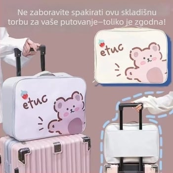 Prijenosni kovčeg s kotačićima za putovanja, velik kapacitet, anime uzorak (kapacitet: <20L; materijal: Oxford tkanina; podstava: poliester; marka: Yongfa)
