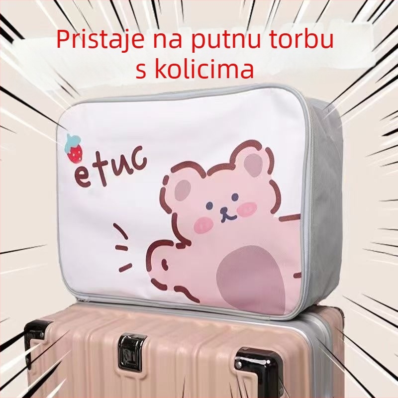 Prijenosni kovčeg s kotačićima za putovanja, velik kapacitet, anime uzorak (kapacitet: <20L; materijal: Oxford tkanina; podstava: poliester; marka: Yongfa)