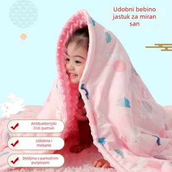 Dječja deka od 95% pamuka s karikaturnim uzorkom, za djecu 1–3 godine, PANPAN TREE