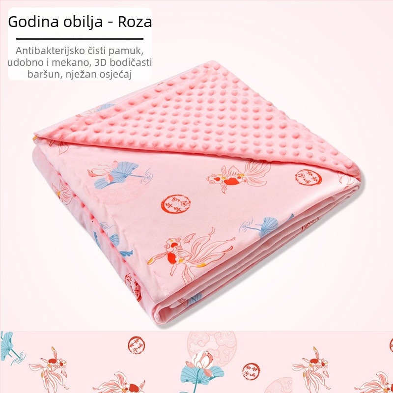 Dječja deka od 95% pamuka s karikaturnim uzorkom, za djecu 1–3 godine, PANPAN TREE
